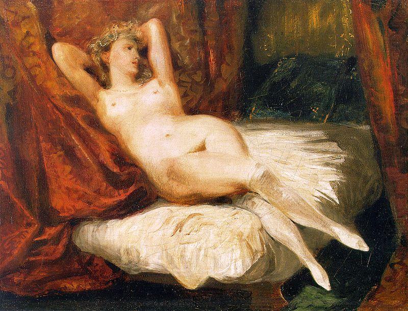 Eugene Delacroix Female Nude Reclining on a Divan china oil painting image